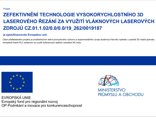 Zefektivnění technologie vysokorychlostního 3D řezání